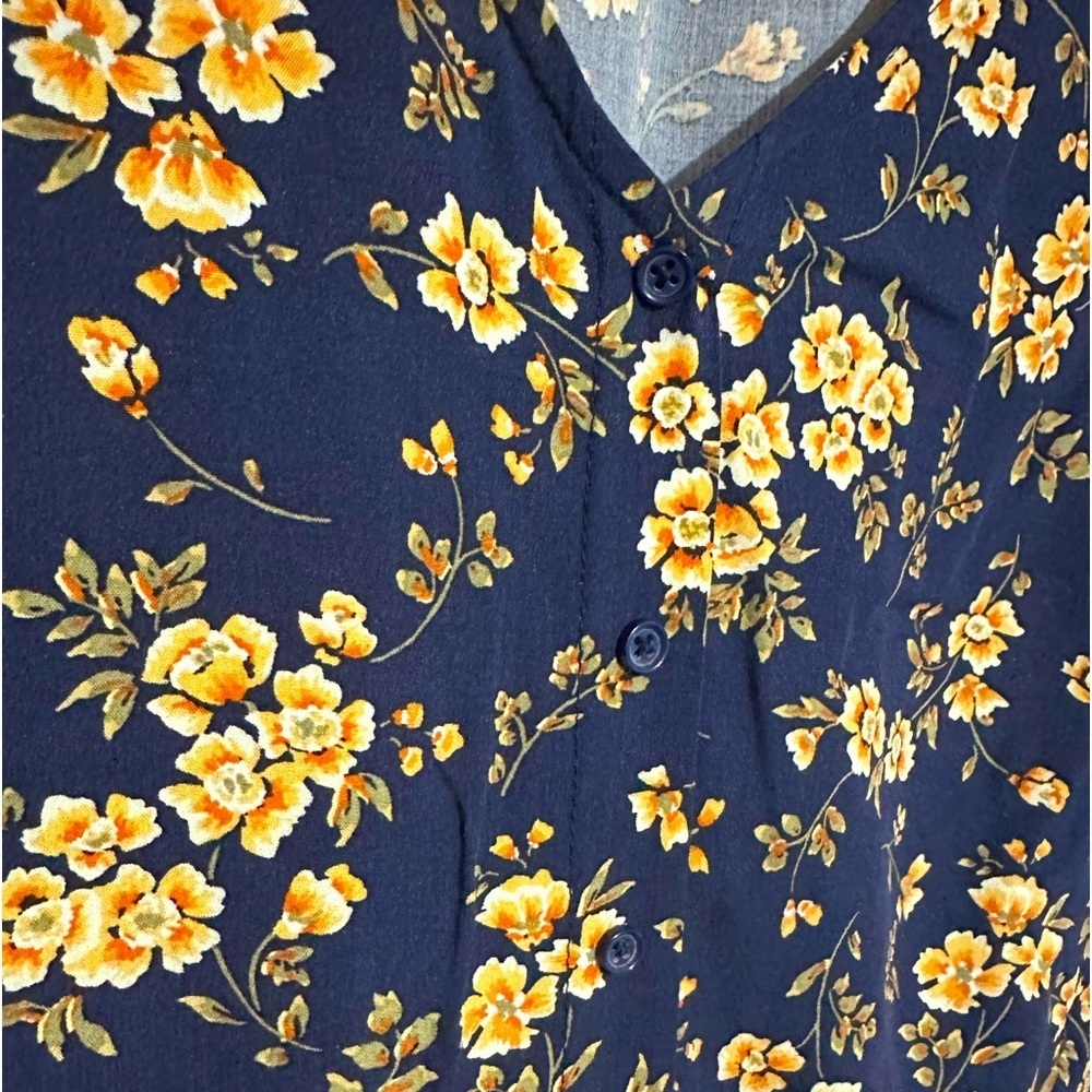 Old navy Navy floral longsleeve dress size S - Picture 8 of 11